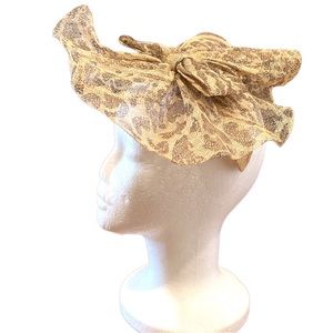 Like New Bicolor brown tan fascinator purchased in England